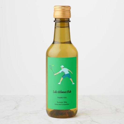 Tennis Wijn Etiket (Voorkant)