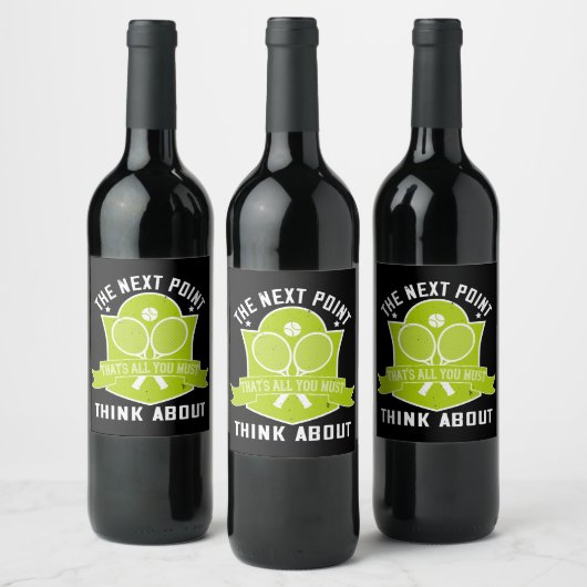 Tennis - wijn etiket (Flessen)