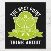 Tennis - wijn etiket (Enkel label)