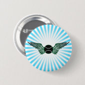 tennis. Winged. Ronde Button 5,7 Cm (Voorkant /achterkant)