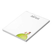 Tennis Woman Player houdt racket en ball Notitieblok (Linkerzijde)