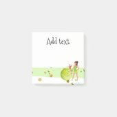 Tennis Woman Player houdt racket en ball Post-it® Notes (Voorkant)