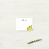 Tennis Woman Player houdt racket en ball Post-it® Notes (Op bureau)