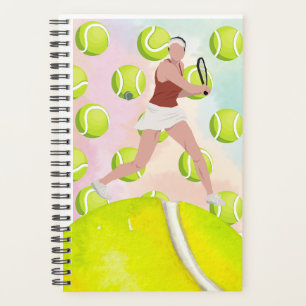 Tennis Woman Waterverf Gifts for Tennis Player Planner