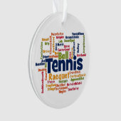 Tennis Word Cloud Ornament (voorkant)