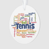 Tennis Word Cloud Ornament (voorkant)