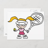 Tennisansichtkaarten voor kinderen briefkaart (Voorkant / Achterkant)