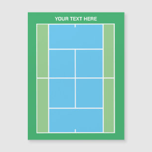 Tennisbaan afmetingen tekening magnetische kaart