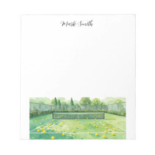 Tennisbaan aquarel notitieblok