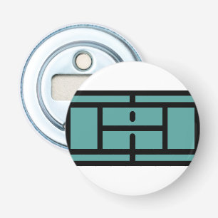 tennisbaan button flesopener