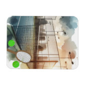 Tennisbaan en Racket Magneet (Horizontaal)