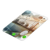 Tennisbaan en Racket Magneet (Linkerzijde)