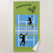 Tennisbaan ontwerp personaliseren strandlaken (Voorkant)