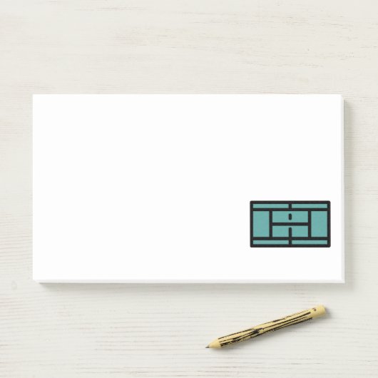 tennisbaan post-it® notes (Op bureau)