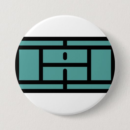 tennisbaan ronde button 7,6 cm (Voorkant)