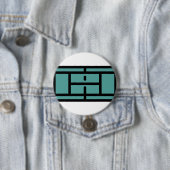 tennisbaan ronde button 7,6 cm (In situ)