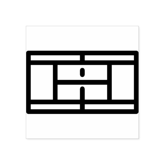 tennisbaan rubberstempel (Afrduk)
