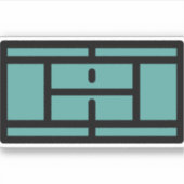 tennisbaan sticker (Voorkant)