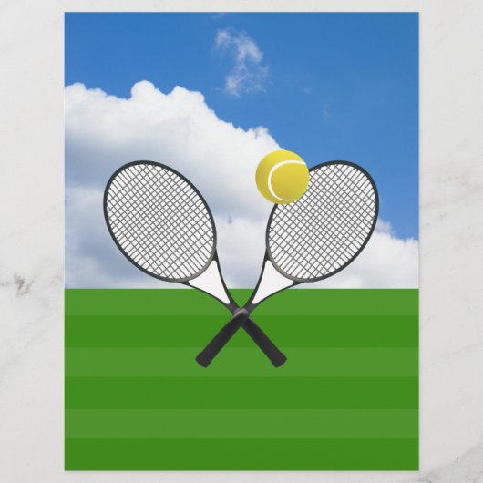 Tennisbaan & TENNIS RACKETS Flyer (Voorkant)