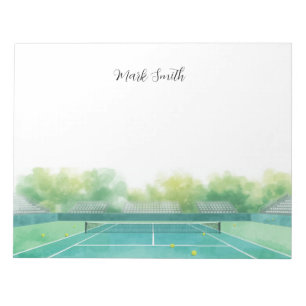 Tennisbaan waterverf notitieblok