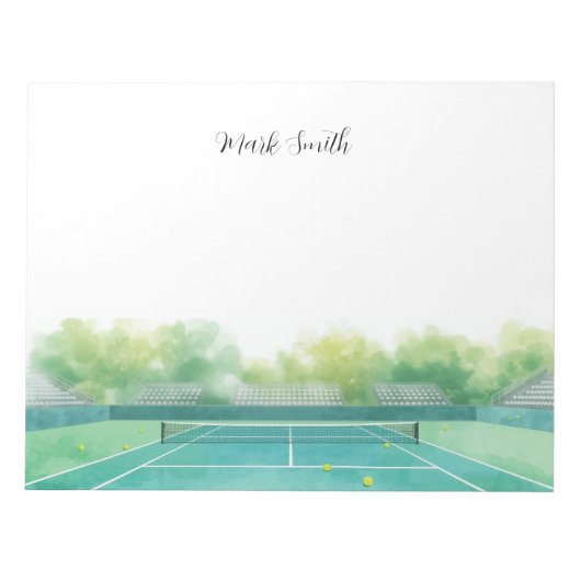 Tennisbaan waterverf notitieblok (Voorkant)