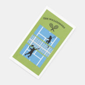 Tennisbaanontwerp Personaliseer Servet (Hoek)