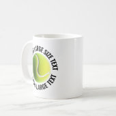 Tennisbal Aangepaste gepersonaliseerde tekst 11 oz Koffiemok (Voorkant links)