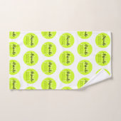 Tennisbal aangepaste naam & tekst handdoek (Handdoek)