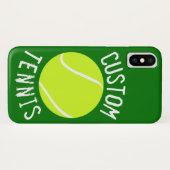 Tennisbal aangepaste tekst en kleur telefoonhoesje Case-Mate iPhone case (Achterkant (horizontaal))