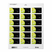 Tennisbal Adresetiketten Etiket (Full Sheet)