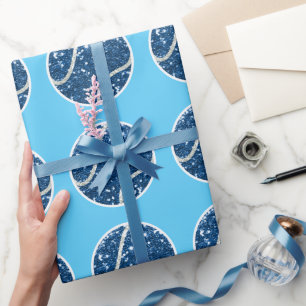 Tennisbal Blauwe thema voor jongens baby shower Cadeaupapier