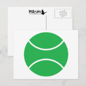 tennisbal. briefkaart (Voorkant / Achterkant)