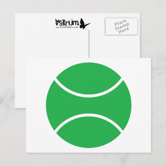 tennisbal. briefkaart (Voorkant / Achterkant)