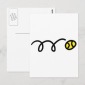 Tennisbal Briefkaart (Voorkant / Achterkant)