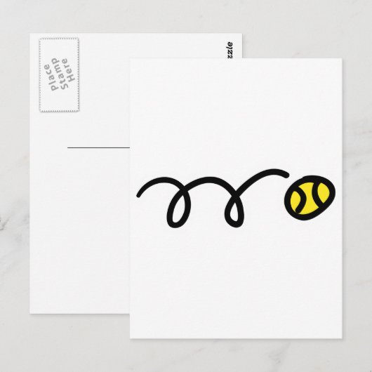 Tennisbal Briefkaart (Voorkant / Achterkant)