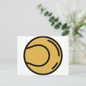 tennisbal briefkaart (Staand voorkant)