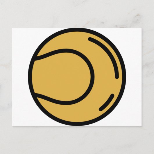 tennisbal briefkaart (Voorkant)