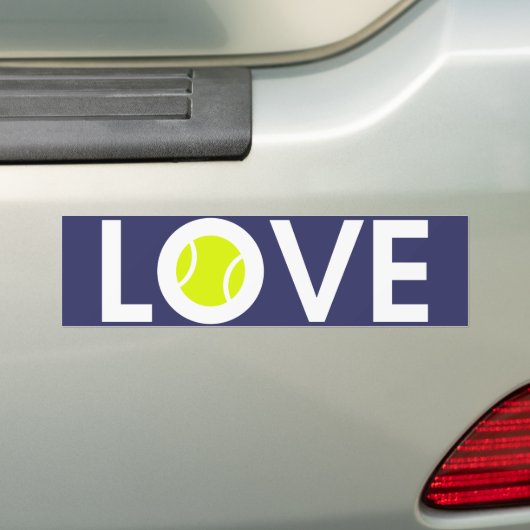 Tennisbal Bumpersticker (Op auto)