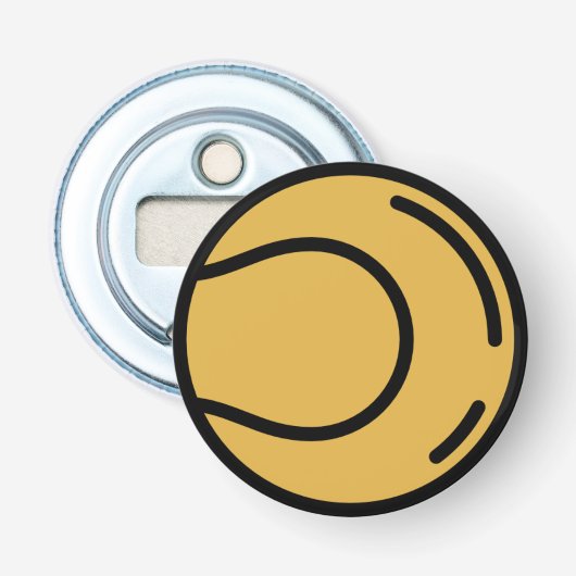 tennisbal button flesopener (Voorkant)