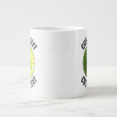 Tennisbal Custom Happy Face & gepersonaliseerde te Grote Koffiekop (Voorkant)