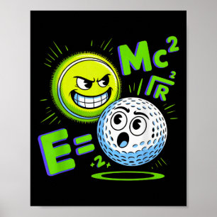 Tennisbal en golfbal duo Wiskunde Poster