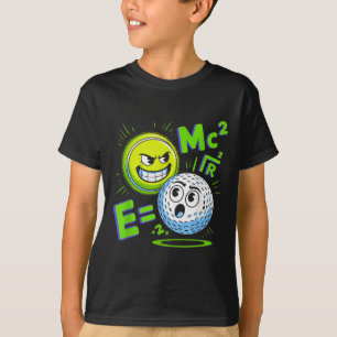 Tennisbal en golfbal duo Wiskunde T-shirt