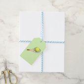 Tennisbal en racket cadeaulabel (Met Touw)