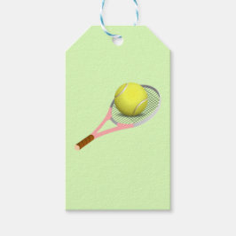 Tennisbal en racket cadeaulabel
