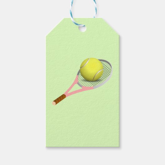 Tennisbal en racket cadeaulabel (Voorkant)