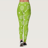 Tennisbal en racket op groen leggings (Achterkant)