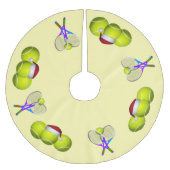 Tennisbal en Rackets Kerstmis Kerstboom Rok (Voorkant)