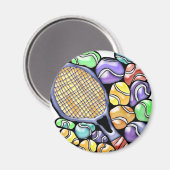 Tennisbal en Racquet Magnet (Voorkant / Achterkant)