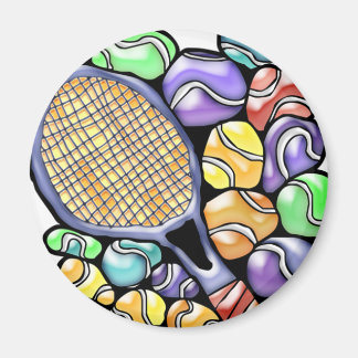 Tennisbal en Racquet Magnet