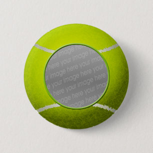 Tennisbal foto ronde button 5,7 cm